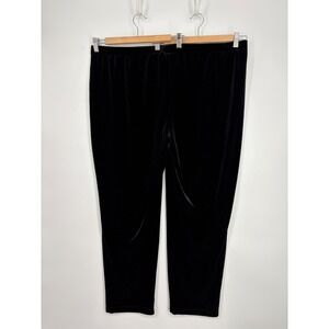 Chico's Travelers Pants 4 Plus Size 20/22 Black Velvet Pull On